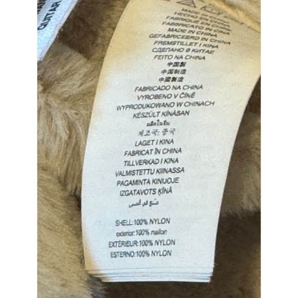 MICHAEL KORS W Med Olive Green Quilted Puffer Jacket Hooded shearling Lined Coat - Picture 8 of 12